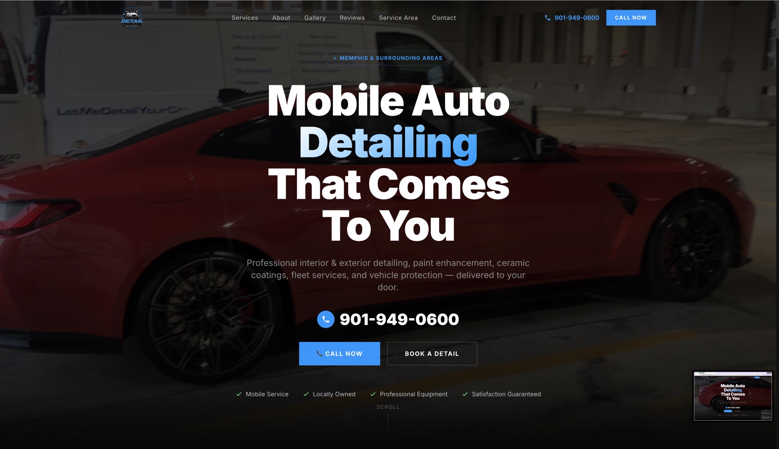 Let Me Detail Your Car website